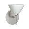 Besa Lighting Domi Mini Sconce, Chalk, Satin Nickel Finish, 1x5W LED 1SW-1743KR-LED-SN - alternate 1
